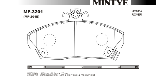 MINGTAI MP3201 ΔΙΣΚΟΦΡΕΝΑ  HONDA CONSERDO  1989on ABS