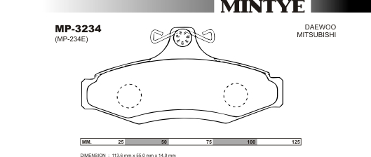 MINGTAI MP3234 ΔΙΣΚΟΦΡΕΝΑ  MITS...DAEWOO...SAANGYONG