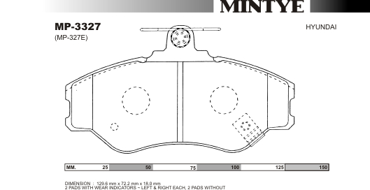 MINGTAI MP3327 ΔΙΣΚΟΦΡΕΝΑ  H100 HYUNDAI