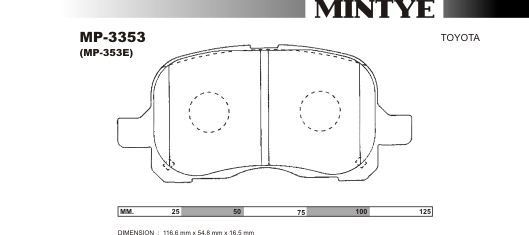 MINGTAI MP3353 ΔΙΣΚΟΦΡΕΝΑ   COROLLA  USA   2000