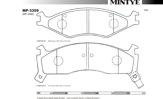 MINGTAI MP3359 ΔΙΣΚΟΦΡΕΝΑ  KIA  SPRTAGE