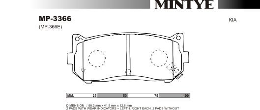 MINGTAI MP3366 ΔΙΣΚΟΦΡΕΝΑ KIA R CARNES 1,6-2.0 1999-06