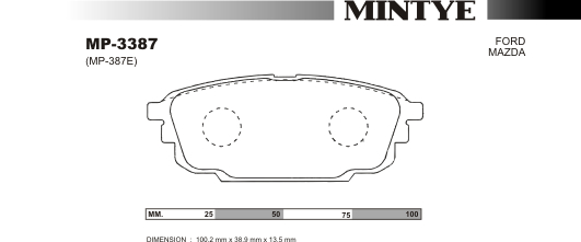 MINGTAI MP3387 ΔΙΣΚΟΦΡΕΝΑ   GEEP  MX3,REAR CAPELLA