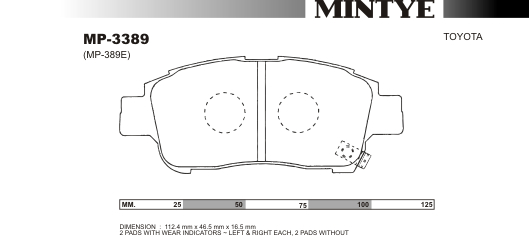 MINGTAI MP3389 ΔΙΣΚΟΦΡΕΝΑ  YARIS