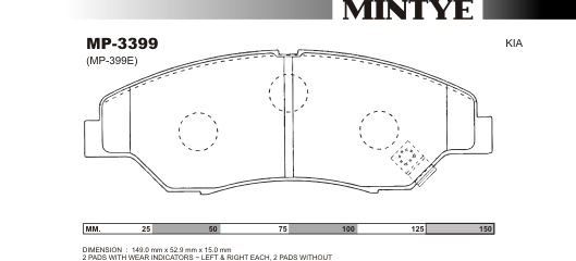 MINGTAI MP3399 ΔΙΣΚΟΦΡΕΝΑ  SPORTAGE GRAND  1999-02