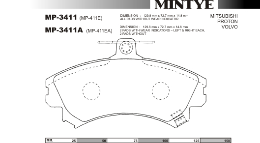 MINGTAI MP3411 ΔΙΣΚΟΦΡΕΝΑ  CARISMA F SPACE STAR,Z34