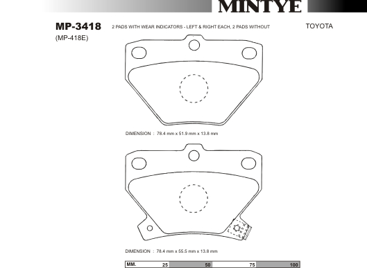 MINGTAI MP3418 ΔΙΣΚΟΦΡΕΝΑ  YARIS  REAR      FFDB1395AF