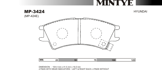MINGTAI MP3424 ΔΙΣΚΟΦΡΕΝΑ  HYUNDAI ATOZ
