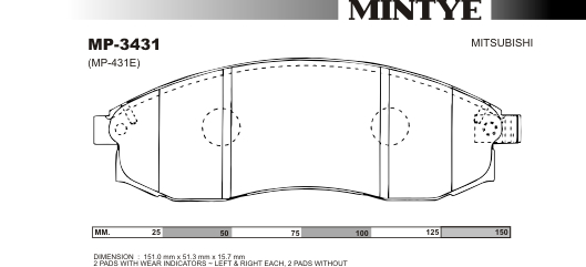 MINGTAI MP3431 ΔΙΣΚΟΦΡΕΝΑ  STORM Malesia 2500 K74  4X4