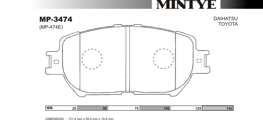 MINGTAI MP3474 ΔΙΣΚΟΦΡΕΝ DAIHATSU ALTIS 2400cc,ACV30,35