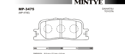 MINGTAI MP3475 ΔΙΣΚΟΦΡΕΝΑ DAIHA.ALTIS ACV30,35
