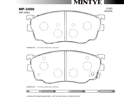 MINGTAI MP3490 ΔΙΣΚΟΦΡΕΝΑ  MAZDA