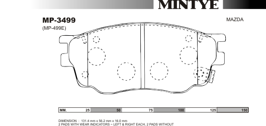 MINGTAI MP3499 ΔΙΣΚΟΦΡΕΝΑ  MAZDA 6  FROND