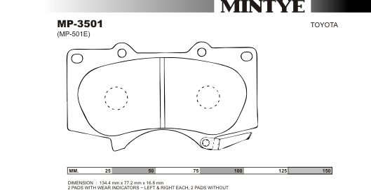 MINGTAI MP3501 ΔΙΣΚΟΦΡΕΝΑ   PRADO KDJ120  2002on 3000c