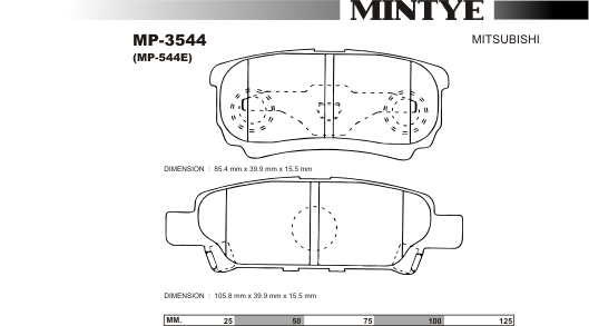 MINGTAI MP3544 ΔΙΣΚΟΦΡΕΝΑ  REAR  AIRTEK  2000 CU2W 4X4