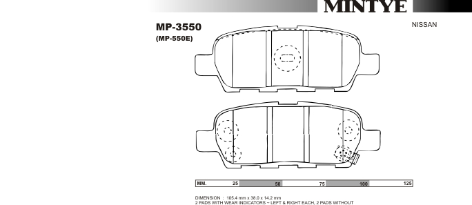 MINGTAI MP3550 ΔΙΣΚΟΦΡΕΝΑ  PRIMERA  P12   REAR