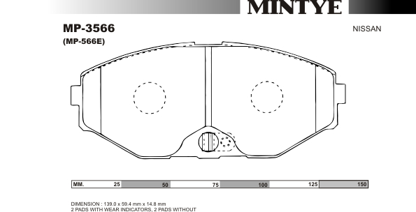 MINGTAI MP3566 ΔΙΣΚΟΦΡΕΝΑ  2000 PNW11  GT-4  1998on