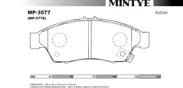 MINGTAI MP3577 ΔΙΣΚΟΦΡΕΝΑ  SUZUKI  LIANA  2001 on
