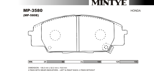 MINGTAI MP3580 ΔΙΣΚΟΦΡΕΝΑ      HONDA EP3