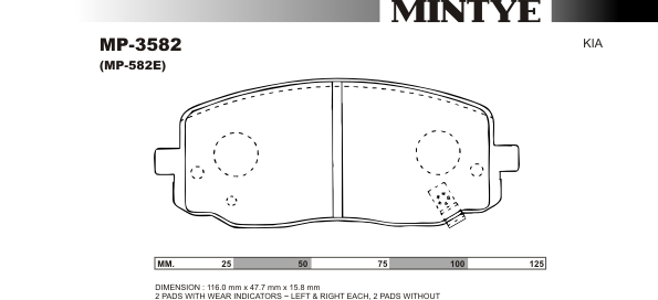 MINGTAI MP3582 ΔΙΣΚΟΦΡΕΝΑ  KIA  PICANTO  i10