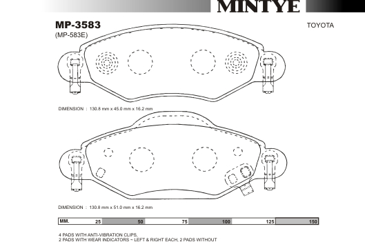 MINGTAI MP3583 ΔΙΣΚΟΦΡΕΝΑ  YARIS  KYPRIAKO