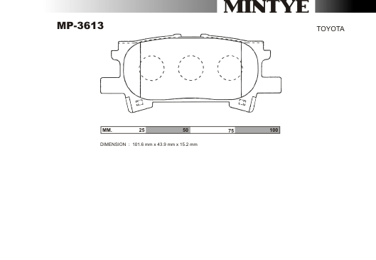 MINGTAI MP3613 ΔΙΣΚΟΦΡΕΝΑ  REAR  HARRIER