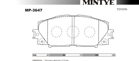 MINGTAI MP3647 ΔΙΣΚΟΦΡΕΝΑ YARIS  II  NCP91  2000on