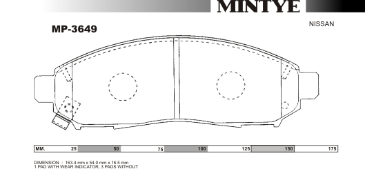 MINGTAI MP3649 ΔΙΣΚΟΦΡΕΝΑ  NAVARA  2500 DCI  4X4