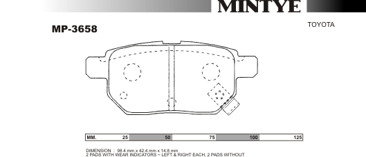 MINGTAI MP3658 ΔΙΣΚΟΦΡΕΝΑ  VIOS  NCP93 G,J  2008on
