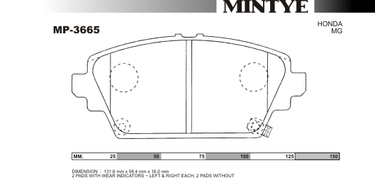 MINGTAI MP3665 ΔΙΣΚΟΦΡΕΝΑ  ACORD  FROND 1999on