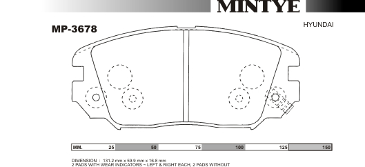 MINGTAI MP3678 ΔΙΣΚΟΦΡΕΝΑ  SONATA  20,24,  2006on