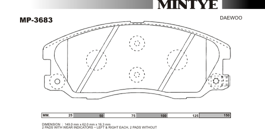 MINGTAI MP3683 ΔΙΣΚΟΦΡΕΝΑ   CAPTIVA  2007on
