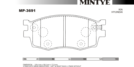 MINGTAI MP3691 ΔΙΣΚΟΦΡΕΝΑ KIA  RIO  2005on  F