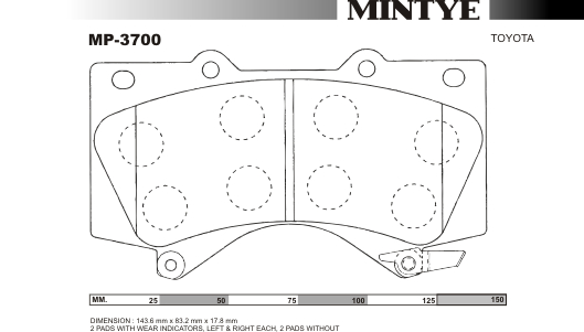 MINGTAI MP3700 ΔΙΣΚΟΦΡΕΝΑ  L/GRUISER  F  2007on