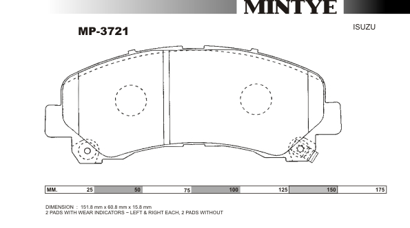 MINGTAI MP3721 ΔΙΣΚΟΦΡΕΝΑ  DMAX  2006 ON