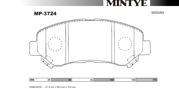 MINGTAI MP3724 ΔΙΣΚΟΦΡΕΝΑ   QASHQAI  FRONT